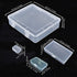 7 Pieces Mixed Sizes Rectangular Empty Mini Clear Plastic Organizer Storage Box Containers with Hinged Lids for Small Items and Other Craft Projec...