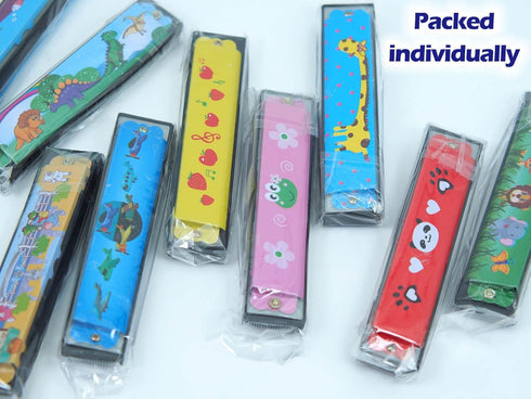 Kids Harmonica Party Favors, 12Pcs Harmonicas for Kids Musical Instrument Toy Gift, 16 Holes Toddlers Harmonica, Kids Party Favors Goodie Bags Stu...