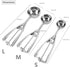 Ice Cream Scoop, 3Pcs Cookie Scoop Set, Stainless Steel Ice Cream Scooper with Trigger Release, Large/Medium/Small Cookie Scooper for Baking, Cook...