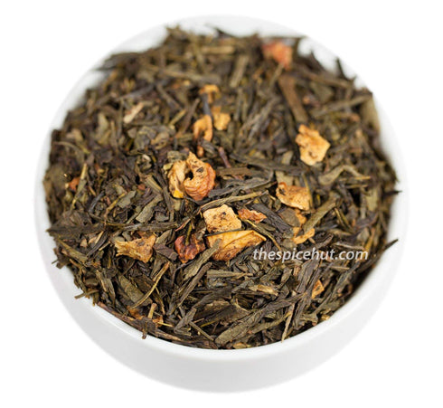 Washington Apple, Loose Leaf Green Tea - Cinnamon-Dried Apples - Caffeinated, Hot & Iced | bulk 8oz, 80-100 cups | The Spice Hut, First Sip of Tea...