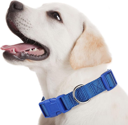 9 Pieces Adjustable Dog Collar for Medium Dogs, Soft Nylon Dog Collar with Quick Release Buckle Collar Bulk for Dogs Walking Running Training (Ret...
