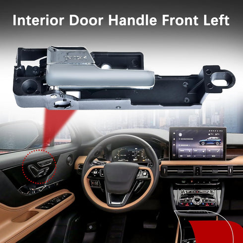 FAERSI Interior Door Handle Front Driver Side for 2006-2012 Ford Fusion, 07-12 Lincoln MKZ & 06 Zephyr, 06-11 Mercury Milan Replaces # 6E5Z-542260...