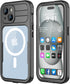 Design for iPhone 15 Case Waterproof 6.1‘’, Full Body Protective Shockproof Dustproof Phone Case for iPhone 15 - with Screen Protector (Black)...