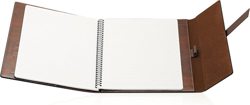 GALLAWAY LEATHER Padfolio Portfolio Folder – Slim Portfolio Folio Organizer Holder for Letter Legal A4 Note Pads Notebooks for Men Women Refillabl...