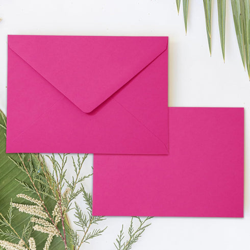 Whaline 50Pcs A7 Invitation Envelopes Set Hot Pink Greeting Card Envelopes V-Flap Envelopes Gift Card Sleeves for Mailing Envelopes Sending Card, ...