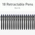 Pentonic BR-T Retractable Ballpoint Pens, 18 Count, Blue Ink, 0.7 mm Fine Point, Smooth Writing For Journaling, Office & School (PEN12125)...
