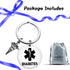 Dabihu Diabetes Keychain for Unisex-Adults Stainless Steel, Modern Style, Silver, Medical Alert Tag Keychain...