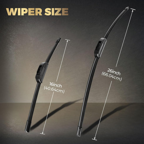 26"+16" Windshield Wiper Blades Replacement for Toyota RAV4 2022-2013 Corolla 2019-2009 /Honda CRV 2016-2012 Accord 2020-2018 /Elantra 2022-2017 O...