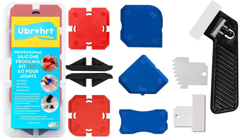 Caulk Application Tool Kit Sealant Finishing Tool Set Silicone Profiling Kit 9 Pcs, Caulk Spreader Silicone Smoother Caulking Edger Tool for Tile ...