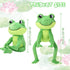 Frog Stuffed Animal Plush Frog Toy Soft Cuddly Cute Green Frog Plushie with Long Leg Home Sofa Decor for Birthday Halloween (17 Inch)...
