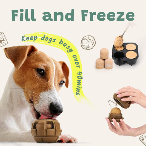 Dog Toy, Treat Dispensing Dog Toys, Dog Enrichment Toys to Keep Them Busy, Interactive Dog Toys Mentally Stimulating, Dog Puzzle Toy, Suitable for...