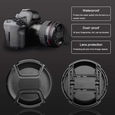 2 Packs 52mm Camera Lens Cap for Nikon D850 D7500 D3500 D3000 D3100 D3200 D3300 D5000 D5100 D5200 D5300 D5500,Canon EOS 90D , Rebel T7, 200d ii?1x...