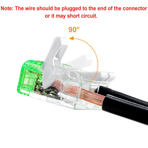 Lever Nuts Splicing Connector?for Solid and Stranded Conductors?3 Conductor with Operating levers?AWG 12-24 Transparent Housing Wire Connectors- P...