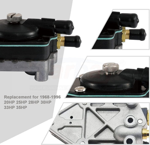 18-7352 438556 Outboard Fuel Pump with Gasket Compatible with Johnson Evinrude Outboard 25-140HP Boat Motor for Johnson/Evinrude 18-7352....