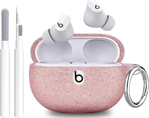 Olytop for Beats Studio Buds/Buds + Case with Cleaner kit 2021/2023, Soft Silicone Case New Beat Studio Buds Plus Cover Protective Skin with Keych...