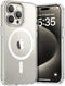 Lamicall Clear Case for iPhone 15 Pro - Transparent Case with Magsafe, Anti-Yellowing, Military Grade Drop Protection, Scratch-Resistant, Slim & P...