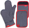 Oven Mitts and Pot Holders Set, Hot Pads for Kitchen Cooking Grill, 500? Heat Resistant Oven Mit, Pure Cotton and Terrycloth Lining, Heavy Duty Th...