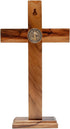 Intercession Wall and Table Wood Cross Crucifix (10 inches - Antique Gold)...