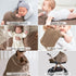 Muslin Nursing Cover for Baby Breastfeeding, Breathable 100% Cotton 5.6 * 2.6 FT Snap-Button Design Versatile Muslin Nursing Covers for Mom's Priv...