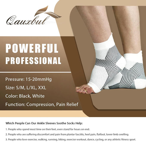 Plantar Fasciitis Compression Socks for Women & Men, Ankle Brace Neuropathy Socks, Comprex Ankle Sleeves Soothe Socks for Foot Pain Relief, Sprain...