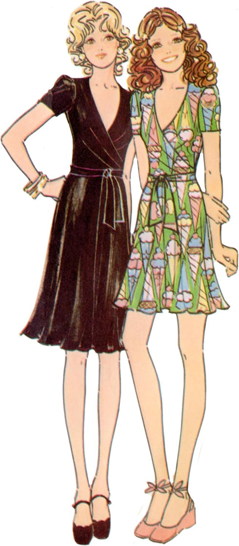 McCall's Vintage 1970's Misses' Knit Dress Sewing Pattern Packet, Design Code M8379, Sizes 6-8-10-12-14...