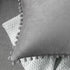 DEZENE Decorative Pillow Cases 22x22 Light-Grey: 2 Pack Cozy Soft Pom-poms Velvet Square Throw Pillow Covers for Farmhouse Home Decor...