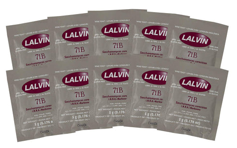 Lalvin - UX-Y1XE-IDOI Wine Yeast 71B Yeast, 10 Packs, Multicolor...