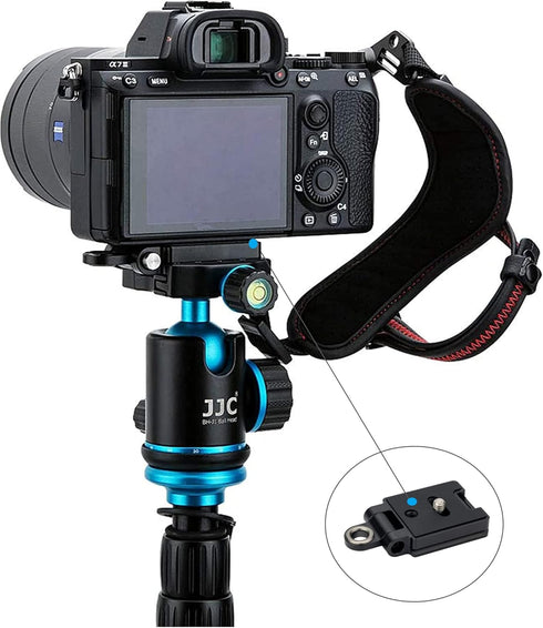 Kiorafoto 40MM Universal Arca Swiss Quick Release Plate with 1/4"-20 Screw & Adjustable Neck Strap Connect Eyelet for Tripod Ball Head, Camera Han...