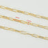 YOUBEIYEE 16.4 Feet 18K Gold Plated Brass Chain Roll Flat Paperclip Chain for Jewelry Making Handmade Women Necklace Bracelet DIY Jewelry Findings...