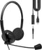 GEEKRIA USB Headset with Mic and Mute Option, Wired Headphone for PC, Laptop, Tablet, Computer Headset with Noise Cancelling Microphone, All Day C...