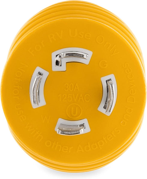 Camco 55338 PowerGrip 30 Amp 4-Prong Generator Adapter , YELLOW...
