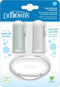 Dr. Brown's Silicone Finger Toothbrush for Baby with Travel-Storage Case, 3m+, Gray and Light Green, 2 Count, (Pack of 1)...