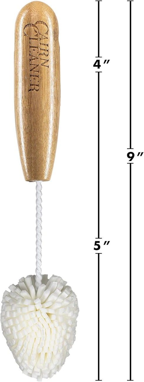 Whiskey Tasting Glass Brush - Also for wine glasses and champagne flutes, Natural Bamboo 3-Pack...