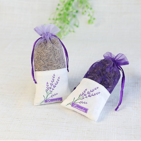 Sachet Empty Bags Linen Fabric Bags Organza Gauze Bags for Lavender, Spice and Herbs (24pcs Purple Drawstring Bag)...
