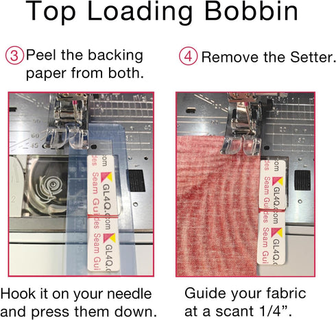 Guidelines4Quilting Super Easy Seam Guide Setter with 6 Reusable Adhesive Seam Guides - Easily Set a Scant 1/4-Inch Guide to Achieve Accuracy and ...