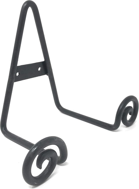 India Handicrafts Swirl Black 5 inch Iron Metal Decorative Display Easel...
