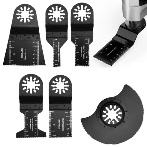 6-Piece Oscillating Multi-Tool Saw Blades Metal Quick Release Multi-Tool Blade Compatible with Bosch,Fein,Makita Oscillating Multitool Accessories...