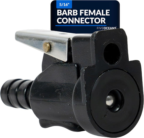Five Oceans 5/16-Inch Barb Female Fuel Line Quick Connector, OMC/Johnson/Evinrude, Built with Durable Materials, Compatible with Ethanol Blended F...