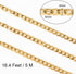 Jabogrii 16.4 Feet Gold Chain for Jewelry Making Stainless Steel Jewelry Making Chains Curb Cuban DIY Necklace Bracelet Flat Chain Findings...