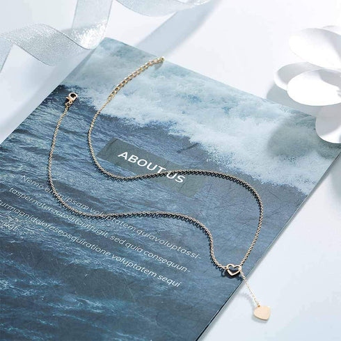 Olbye Gold Heart Necklace Choker Minimal Necklace Jewelry for Women and Girls Simple Necklace...