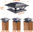 SIEDiNLAR Solar Post Lights Outdoor 2 Modes LED Deck Fence Cap Light for 4x4 5x5 6x6 Posts Patio Garden Decoration Warm White/Cool White Lighting ...