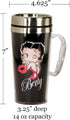 Spoontiques - Insulated Travel Mug - Betty Boop Kiss Coffee Cup - Coffee Lovers Gift - Funny Coffee Mug - 14 oz - Black, 1 Count (Pack of 1)...