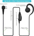 2-Pack Walkie Talkie Earpieces, 2.5mm/3.5mm 2-Pin Two Way Radio Headset with PTT Mic and 180° rotatable earbud, Compatible with Motorola Two-Way R...