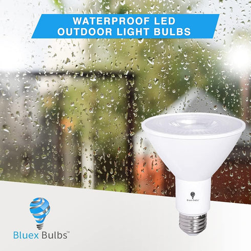 2 Pack PAR30 Outdoor LED Flood Light Bulb 12W 100 Watt Equivalent 900 Lumens Dimmable Waterproof E26 3000K Warm White LED Flood Light Bulbs for Se...