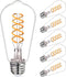 ST19(ST58) 6W LED Edison Bulb, Vintage Softy White 2700K, Antique Flexible Spiral LED Filament Light Bulb, Non-Dimmable, 600LM, 6W Equivalent to 6...