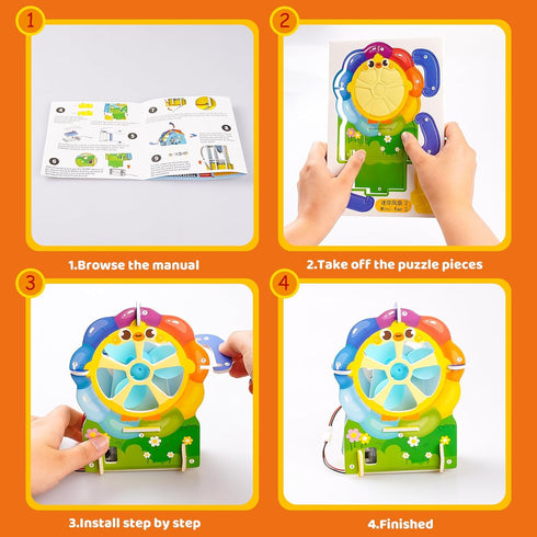 Science Kits for Kids Age 8-12 STEM Projects Activity Craft Kits 3 in 1 Educational Building Kits DIY 3D Puzzles for Kids Science STEM Toys Kits f...
