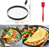 8" Omelet Ring for Griddle,2 Packs Non-stick Stainless Steel Omelette Ring Pancake Rings Crepes Rings Griddle Omelet Ring Egg Ring Crumpet Ring Om...