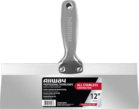 ALLWAY UTK12 Professional Stainless Steel Taping Knife with Hammer End, 12"...