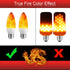 LED Flame Effect Light Bulb E26 Flickering Candle Light Bulbs Atmosphere Lamp for Home Gardens Wedding Party Halloween Christmas 2pcs...