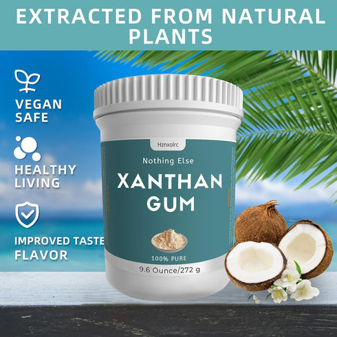 9.6 oz Food-Grade Xanthan Gum Powder, Pure Xanthan Gum for Baking Gluten Free, Xanthan Gum Thickener Suitable for Making Ice Cream, Cake, Yogurt, ...